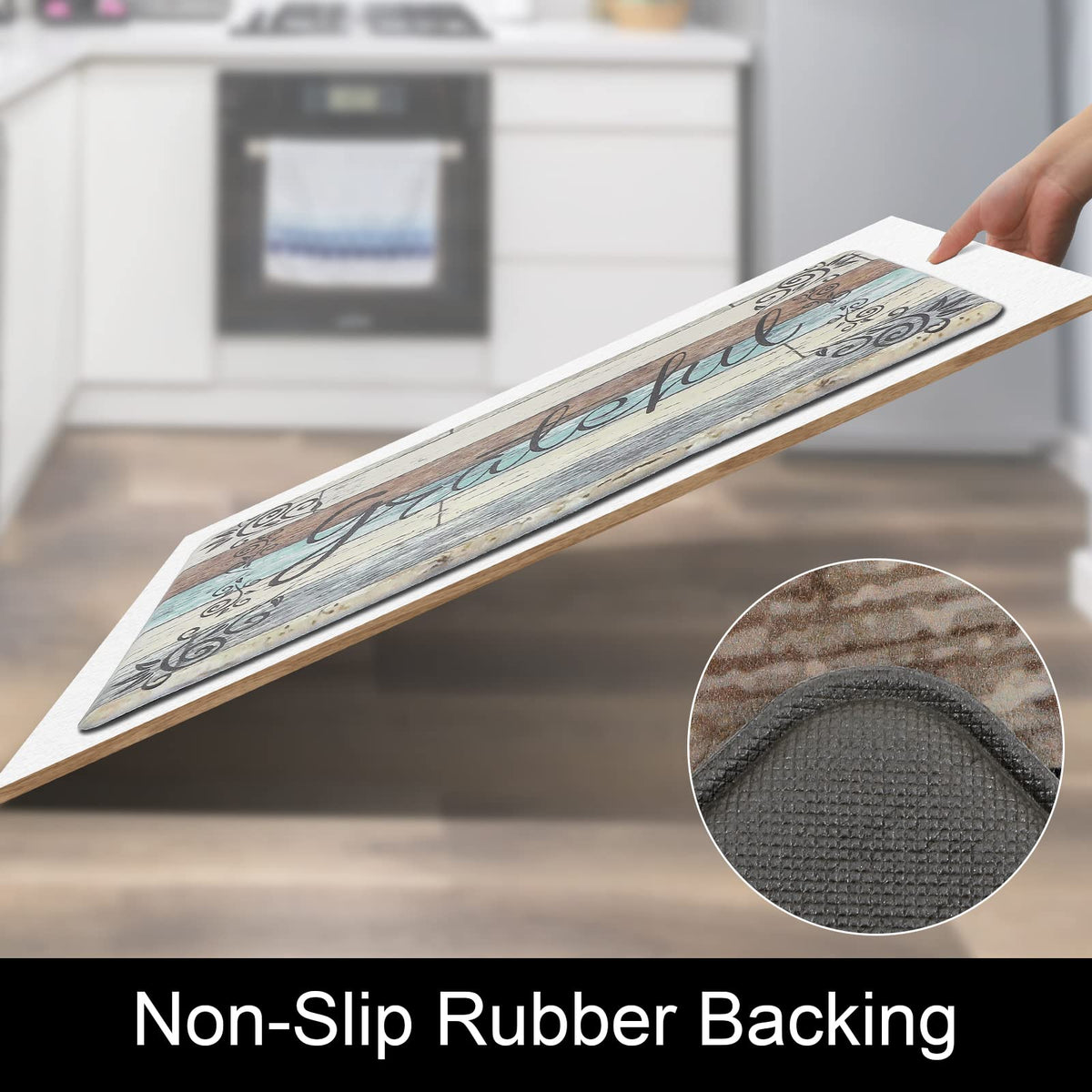 HEBE beveled edges minimize trip hazards in the kitchen