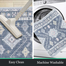 HEBE RUGS kitchen rug features premium polypropylene for durability and fade resistance.