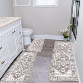 HEBE RUGS laundry area mat withstands frequent washing while keeping colors intact