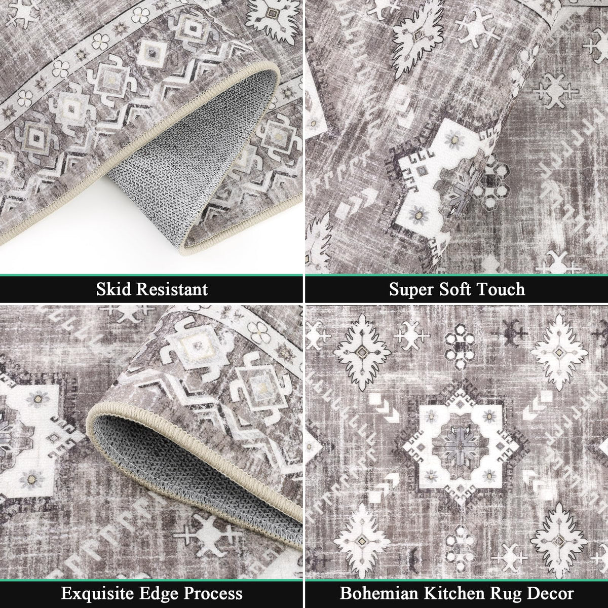 HEBE RUGS non-slip backing keeps kitchen floors steady on busy mornings