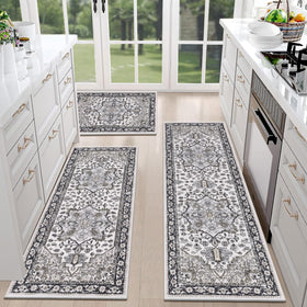 HEBE RUGS distressed hallway runner adds vintage charm while protecting floors.