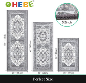 HEBE RUGS durable polypropylene kitchen mats resist fading and shrinking for long-lasting use