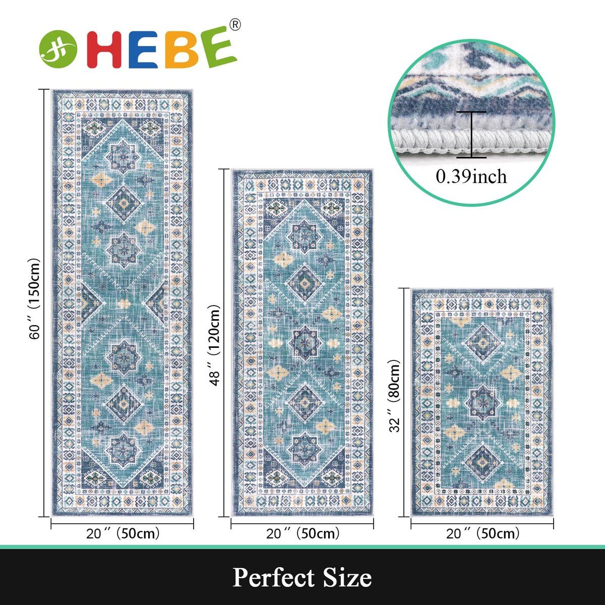 HEBE RUGS durable polypropylene kitchen mats withstand daily use