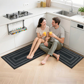 HEBE RUGS hallway or laundry room use adds soft, washable comfort.