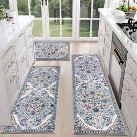 HEBE RUGS kitchen rug set 3-piece on hardwood for cozy protection and style