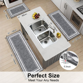 HEBE RUGS kitchen runner 20x32 fits narrow hallways.