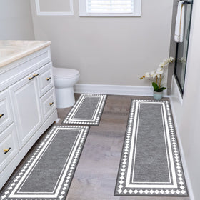 HEBE RUGS machine-washable kitchen rug for easy cleaning.