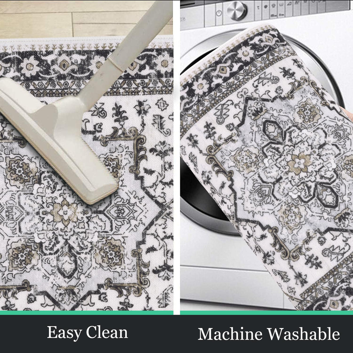 HEBE RUGS non-slip kitchen mat set safeguards feet on slick surfaces.