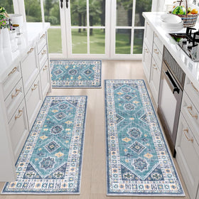 HEBE RUGS non-slip kitchen rug with runner backing prevents slips