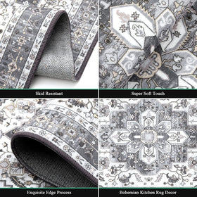 HEBE RUGS TPR and cotton backing prevents slipping and protects floors
