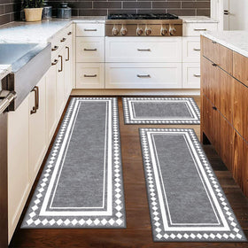 HEBE RUGS vintage distressed design adds chic farmhouse charm.