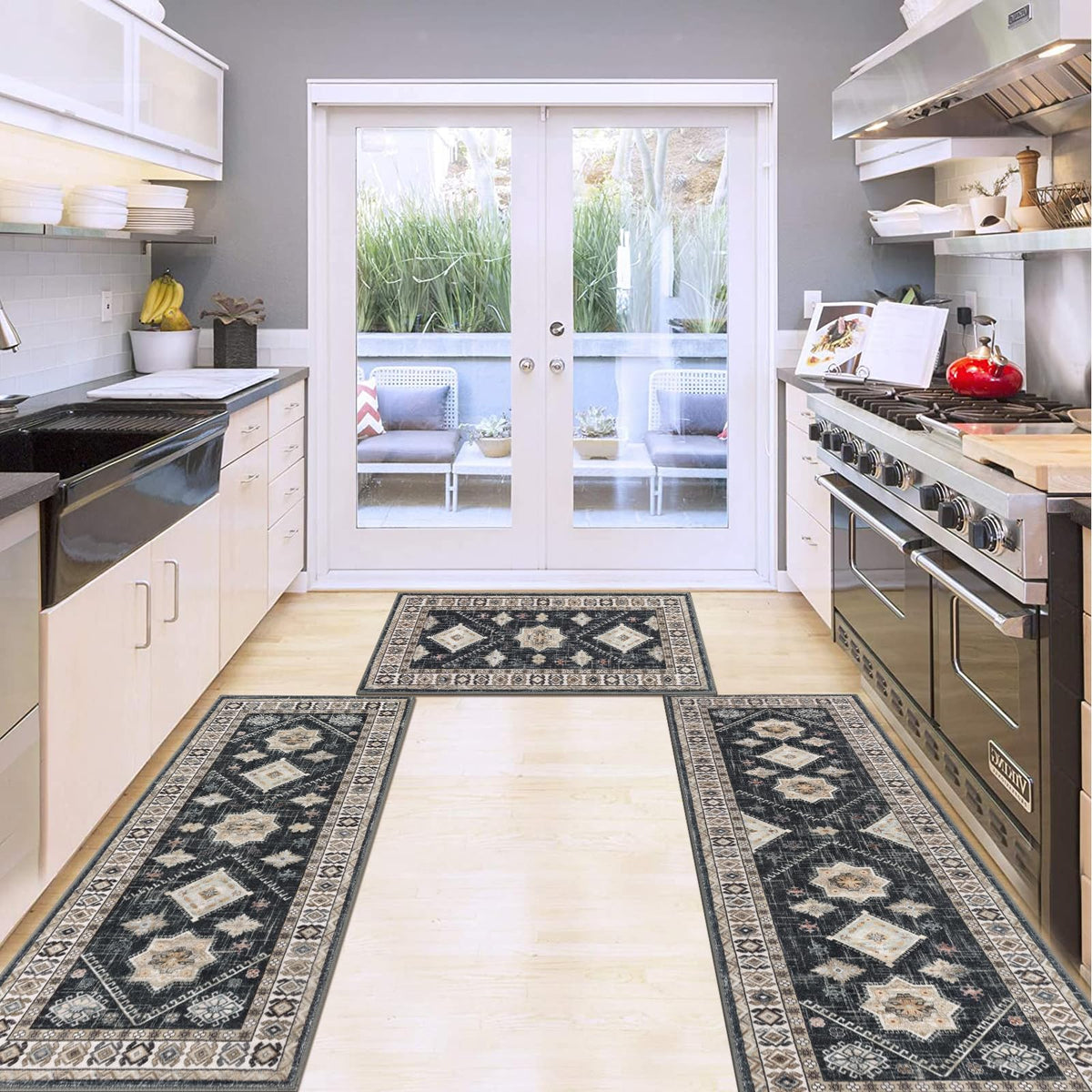 HEBE RUGS wide coverage kitchen floor mats enhance room cohesion
