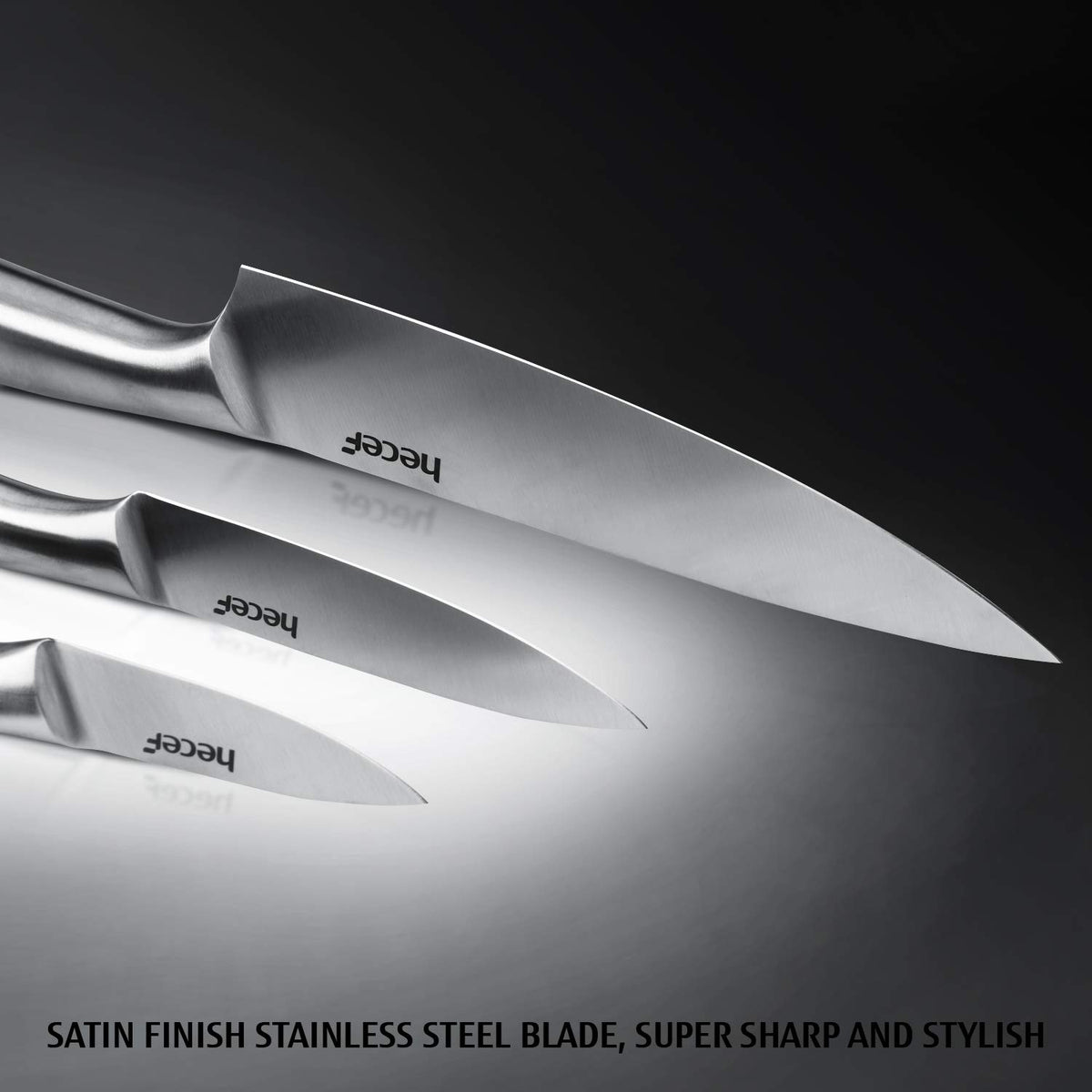 hecef 8-inch bread knife with serrated blade cleanly slices crusts