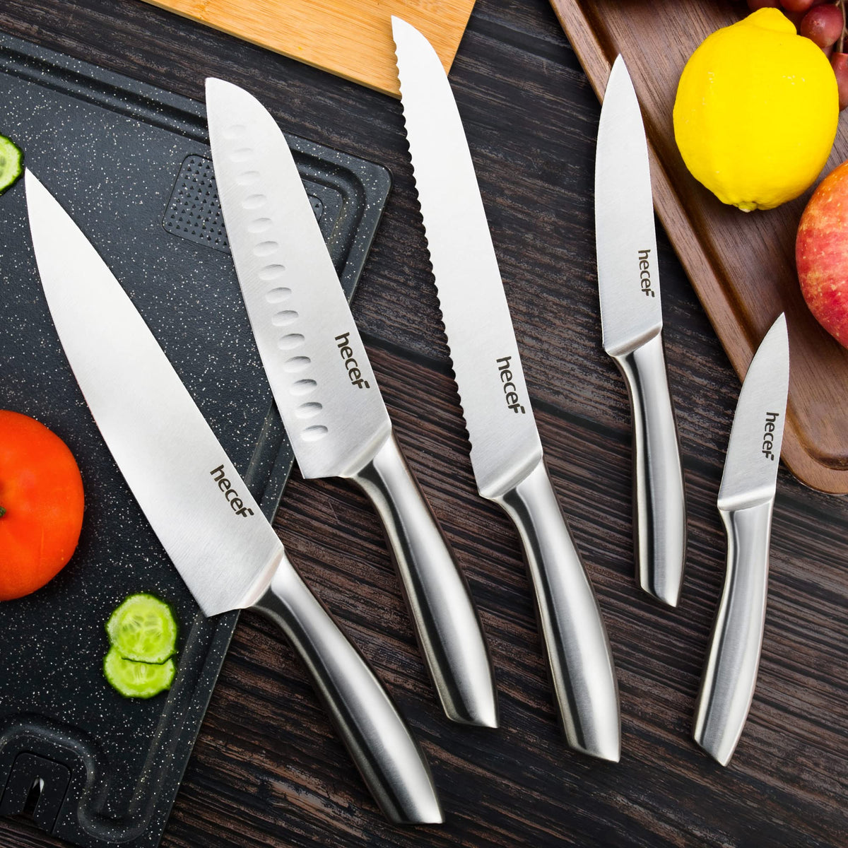 hecef stainless steel handles provide durable grip and balanced handling