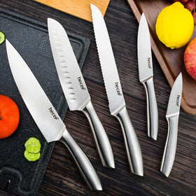 hecef stainless steel handles provide durable grip and balanced handling