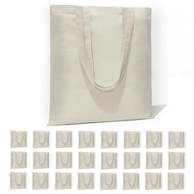 HECTOLIFE 24-pack blank canvas tote for DIY customization.