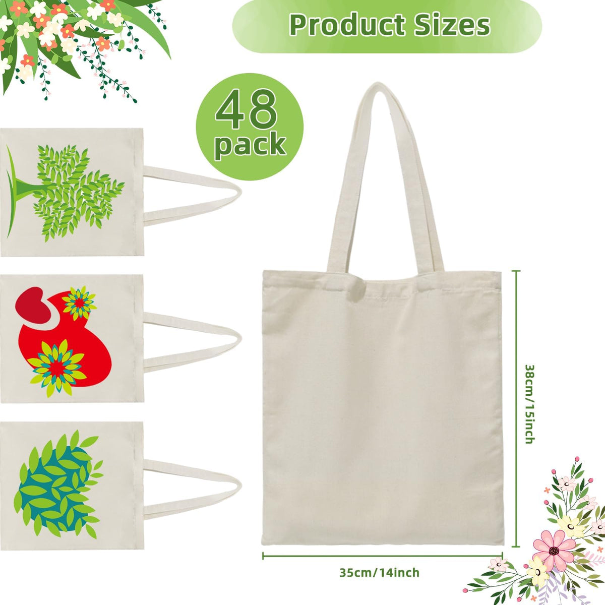 HECTOLIFE reusable grocery tote in natural canvas texture