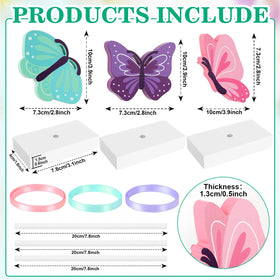 Hedeey wooden butterfly decor 10-7-in adds vertical interest to shelves.