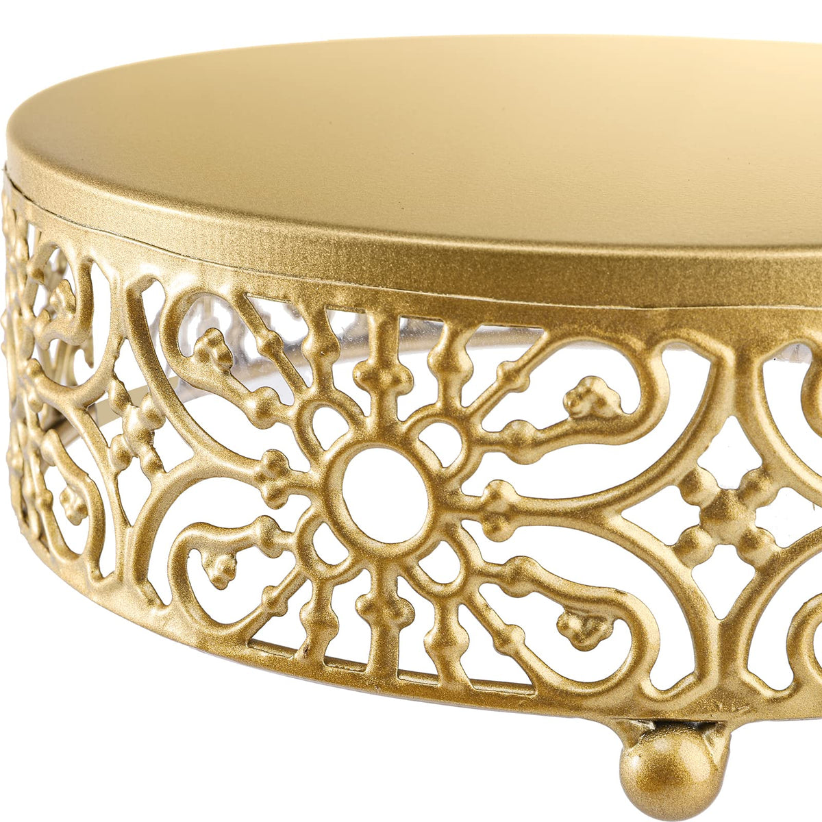 Hedume 3-pack dessert display set in gold for events