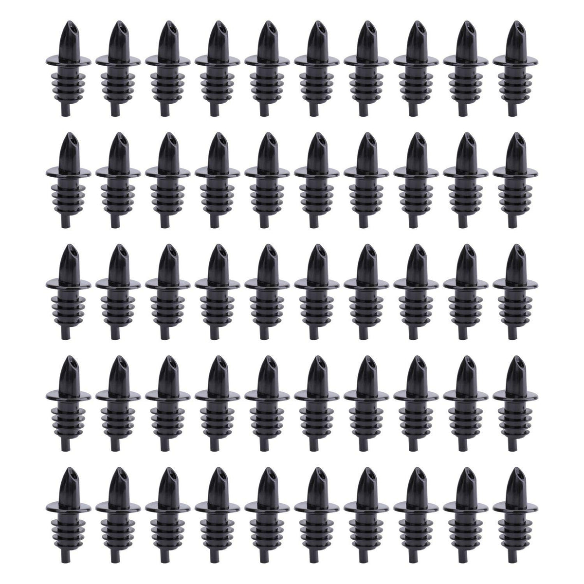 Hedume 50-pack bottle pourers for clean, consistent pours in busy bars.