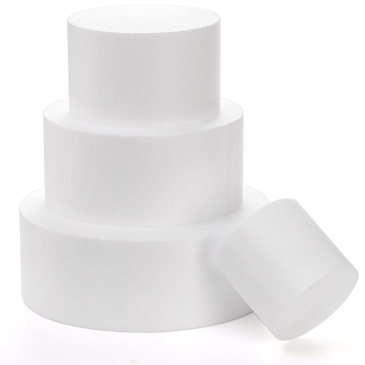 Hedume 6-inch round foam dummy showcases mid-tier cakes for photos and staging