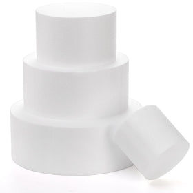 Hedume 6-inch round foam dummy showcases mid-tier cakes for photos and staging