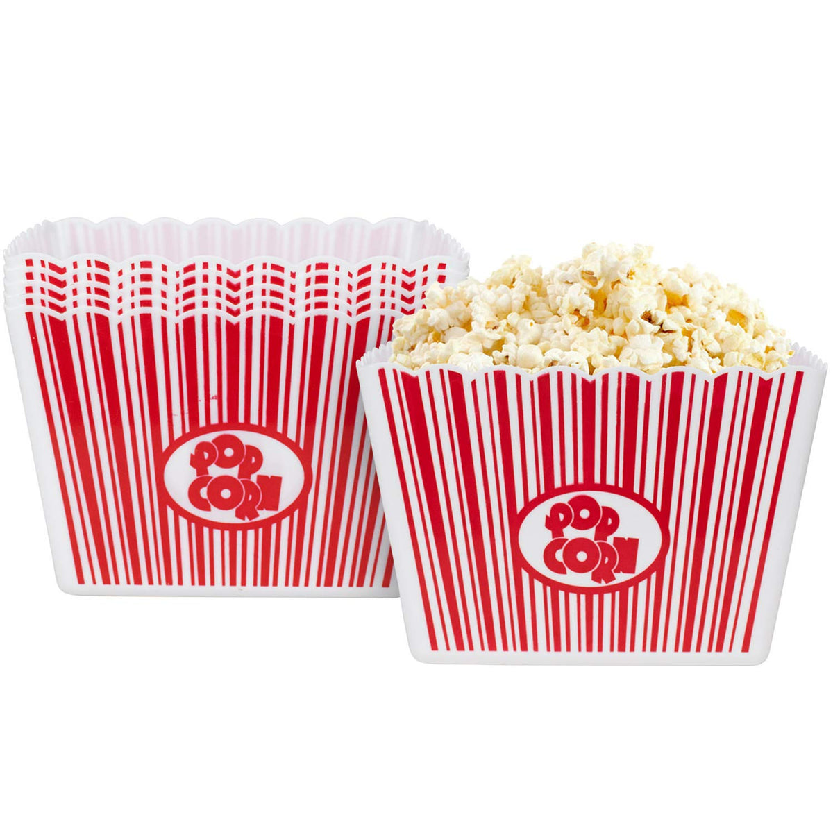 Hedume classic red-and-white striped popcorn box set adds vintage cinema vibe.