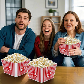 Hedume reusable popcorn containers encourage shared snacks during cozy movie evenings.