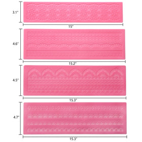 Hedume four style lace mold set offers versatile textures for fondant