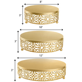 Hedume gold round cake stand 10-inch ideal for cupcakes and pastries