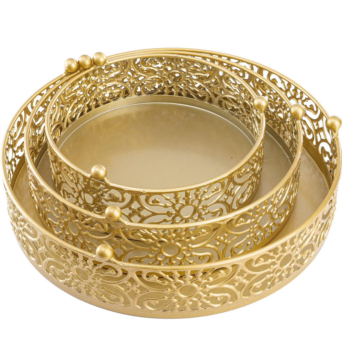 Hedume gold round cake stand 12-inch perfect for layered cakes