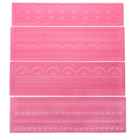 Hedume lace mold rose pattern for fondant adds elegant cake detail