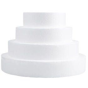 Hedume round cake dummy 6in with smooth surface for easy decorating practice.