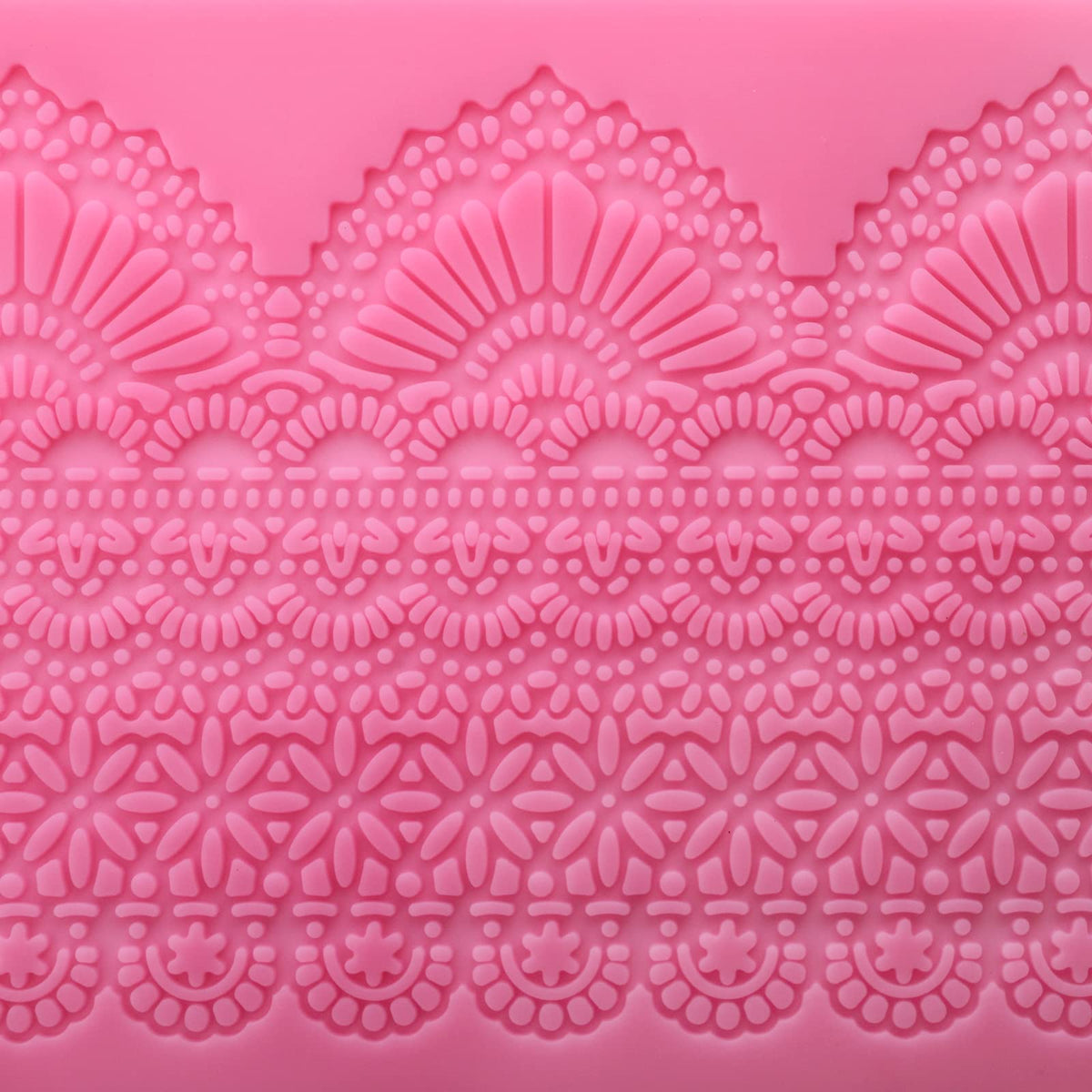 Hedume silicone impression lace mold floral pattern for cupcakes
