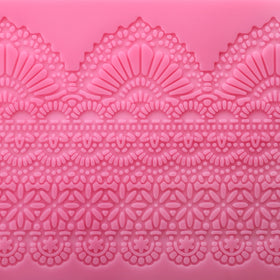 Hedume silicone impression lace mold floral pattern for cupcakes