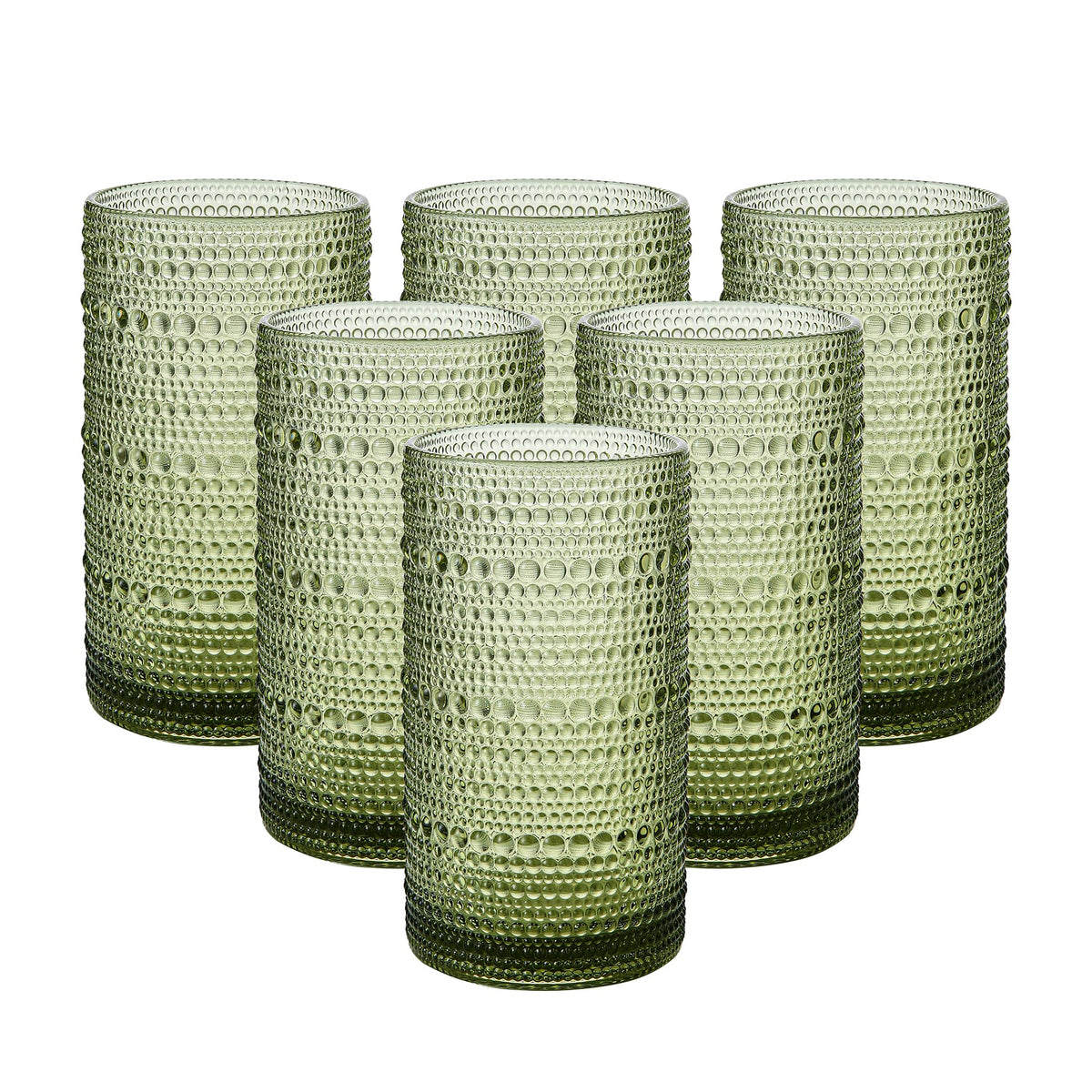 HEFBCOMK vintage glassware six 16oz tumblers ready for drinks and entertaining