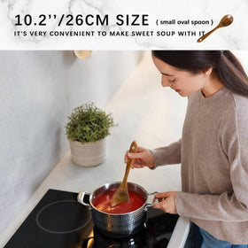 Hefild wooden spoon designed for nonstick cookware protection