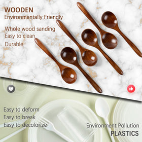 Hefild wooden spoons provide a plastic-free kitchen option.