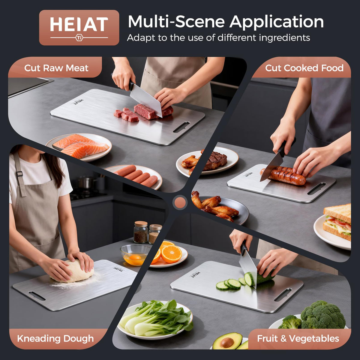 HEIAT gift-packaged titanium boards for modern kitchen upgrades
