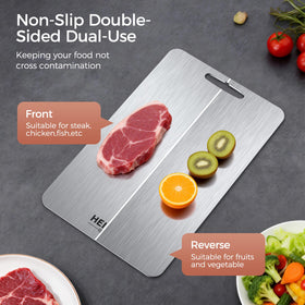HEIAT cutting boards with built-in handles for easy transport