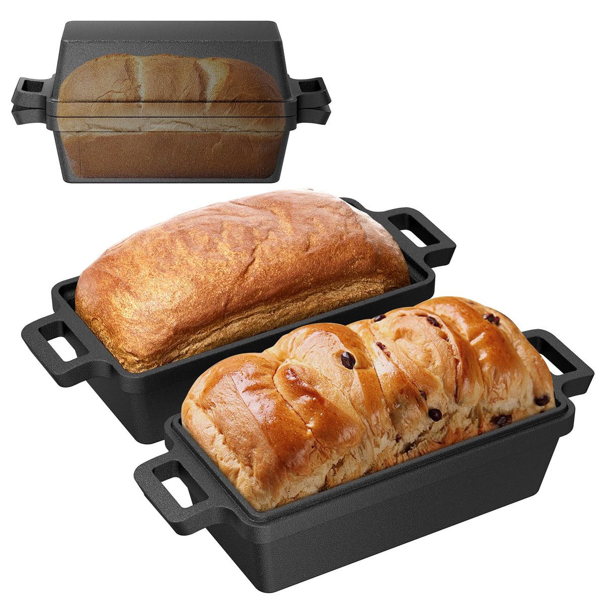 Heimekite loaf pan with lid 9x5 shows even heat for consistent loaves