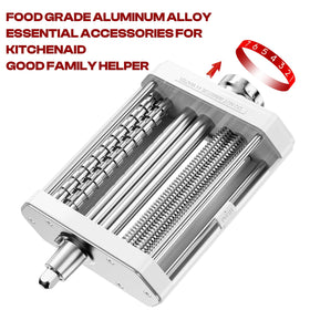 Heiolkako attachment mounted on KitchenAid hub shows sturdy construction and reliable performance.