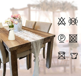 HEIPINIUYE 14x120 lace runner covers a long dining table gracefully
