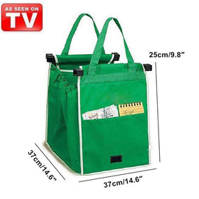 Collapsible Helishy grocery tote bag folds flat for compact storage.