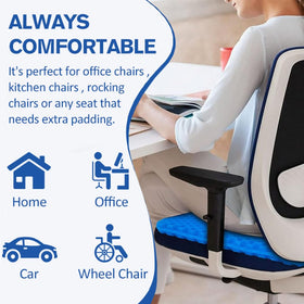 Helishy Egg Gel Seat Cushion placed in a car seat for on-the-road comfort.