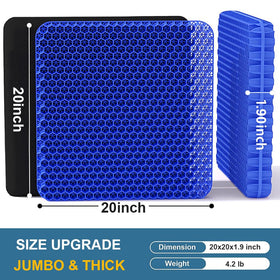 Helishy Gel Seat Cushion features breathable honeycomb structure for cooler seating.