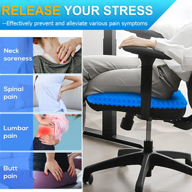 Helishy Gel Seat Cushion installed on car seat improves daily driving comfort.
