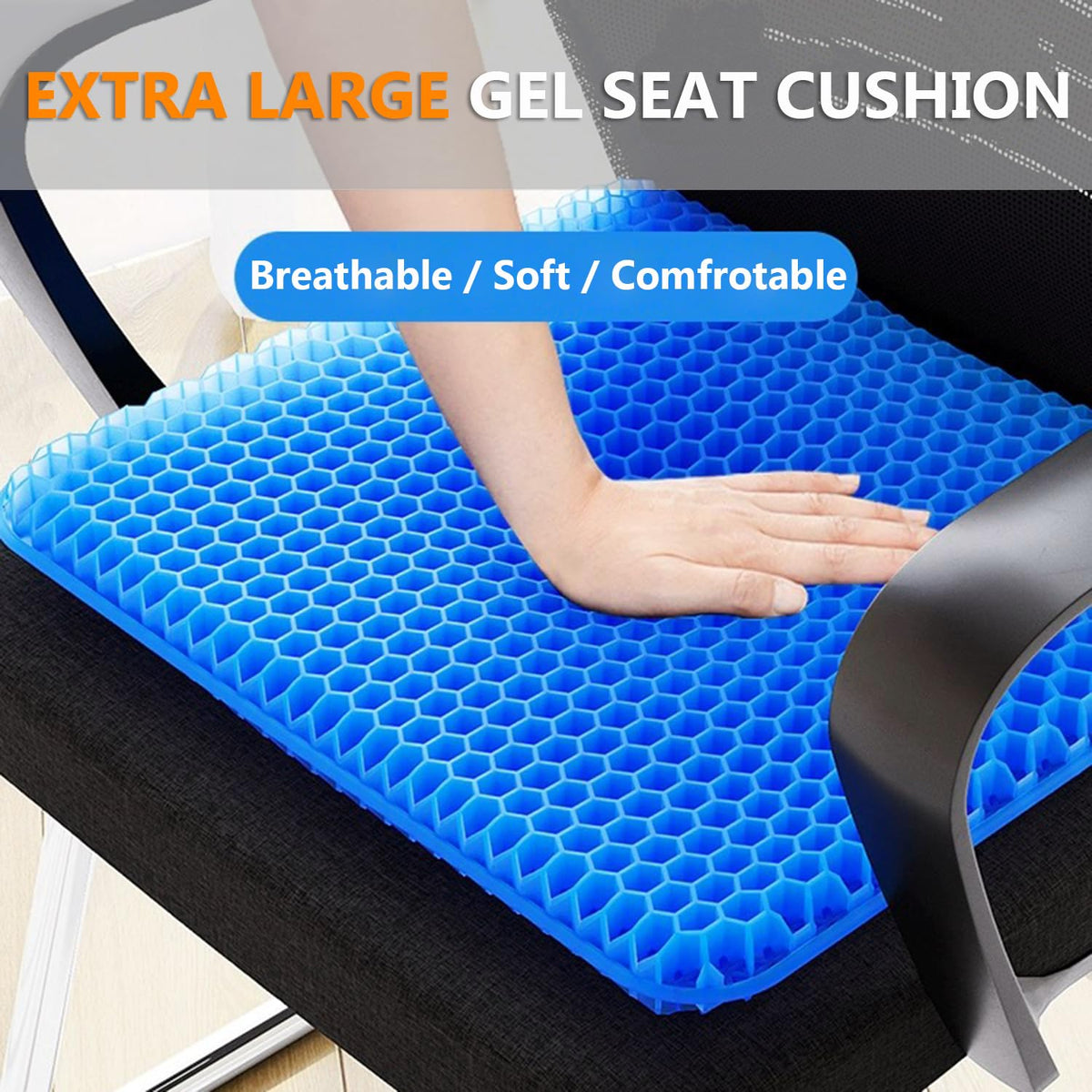 Helishy gel seat cushion honeycomb structure enhances airflow for cooling