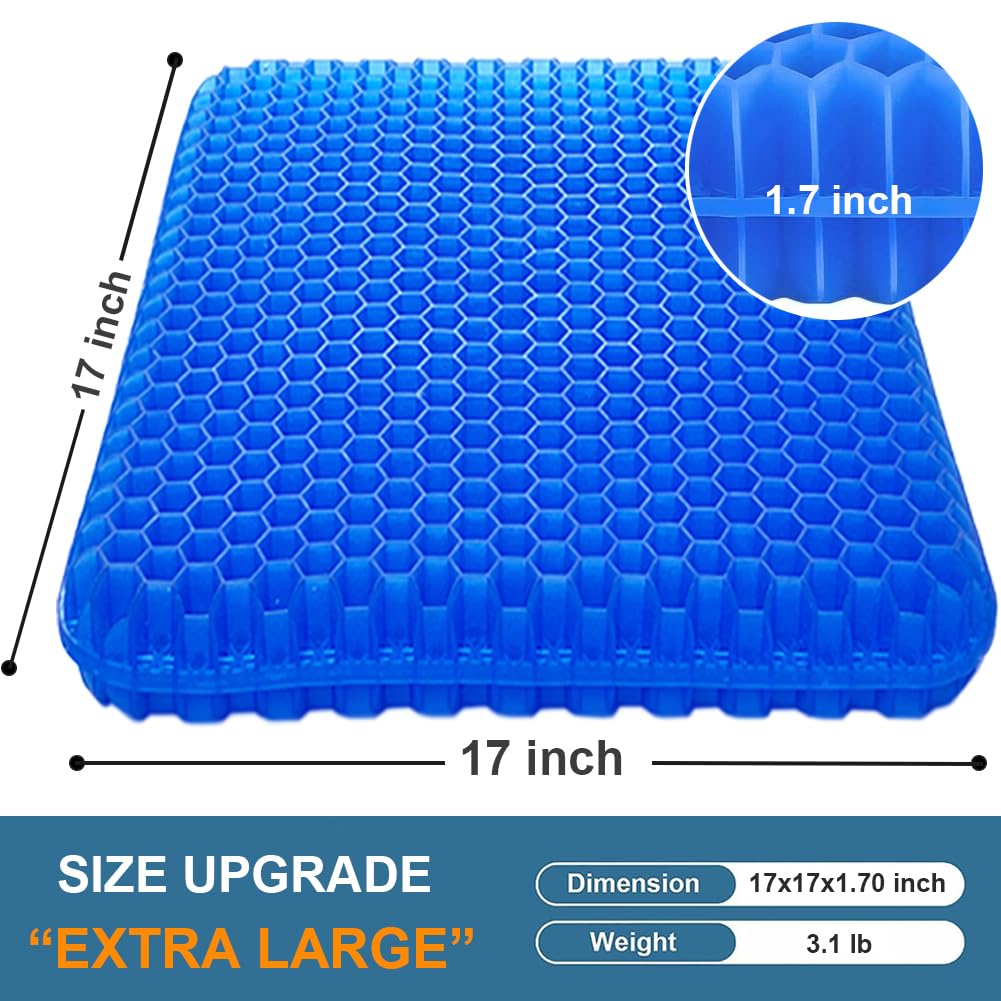 Helishy gel seat cushion on office chair supports comfortable long work sessions