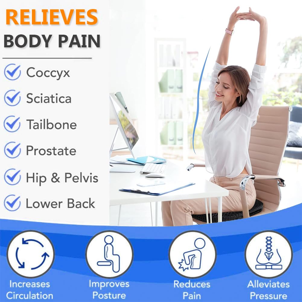Helishy gel seat cushion removable cover simplifies cleaning